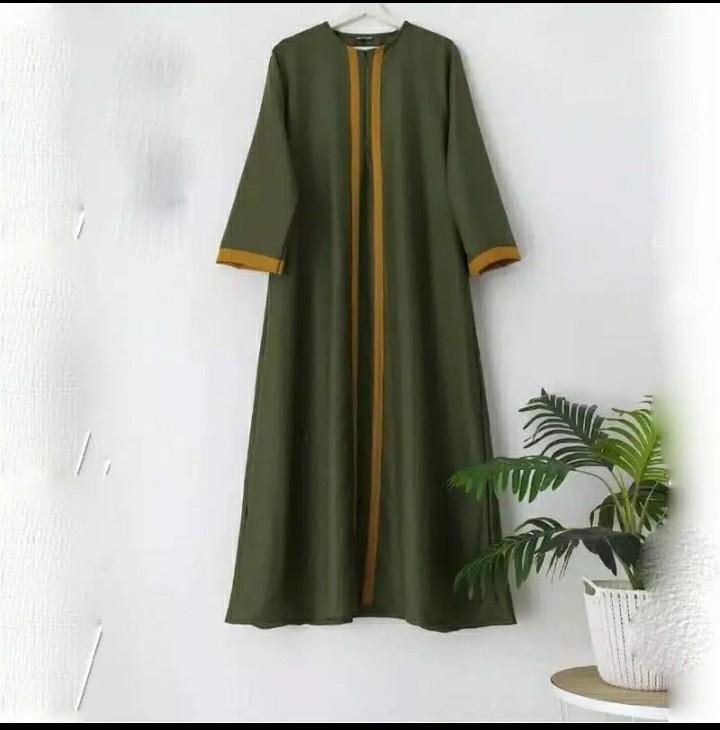 ABAYA ARABIAN BASIC NBC 01 HITAM BAHAN CRINKLE POLOS CANTIK ADEM BUSUI FRIENDLY MURAH STYLE CASUAL Airflow Muslim 2