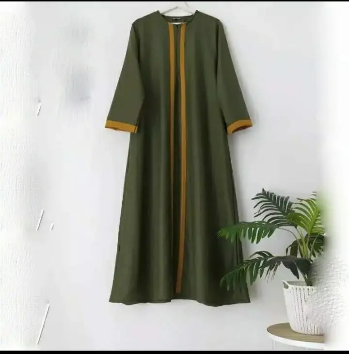 ABAYA ARABIAN BASIC NBC 01 HITAM BAHAN CRINKLE POLOS CANTIK ADEM BUSUI FRIENDLY MURAH STYLE CASUAL Airflow Muslim 2