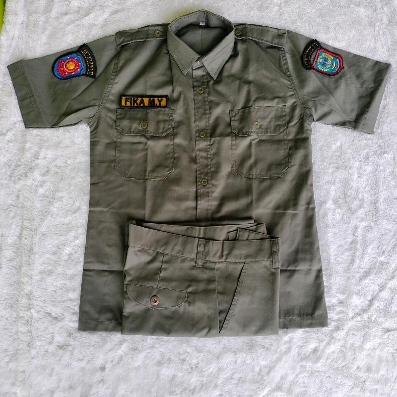 1stel baju PDH POLPP lengan pendek pria dan wanita 4
