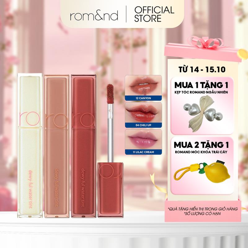 [Rom&nd] Son Tint Bóng Trang Điểm Hàn Quốc Romand Dewyful Water Tint 5g Cosmetic Mỹ Phẩm