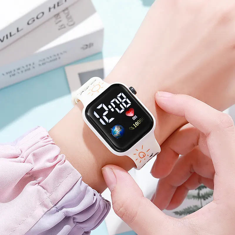 Kartun Lucu Anak-Anak Perempuan Laki-Laki Jam Tangan Pelajar Anti-Jatuh Lucu Fashion Semua Pertandingan Jam Tangan Hadiah Anak-Anak 4