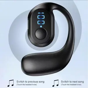 Headset bluetooth OWS Single Sport TWS Earphone Wireless Headphone Nirkabel Bass Hifi Stereo