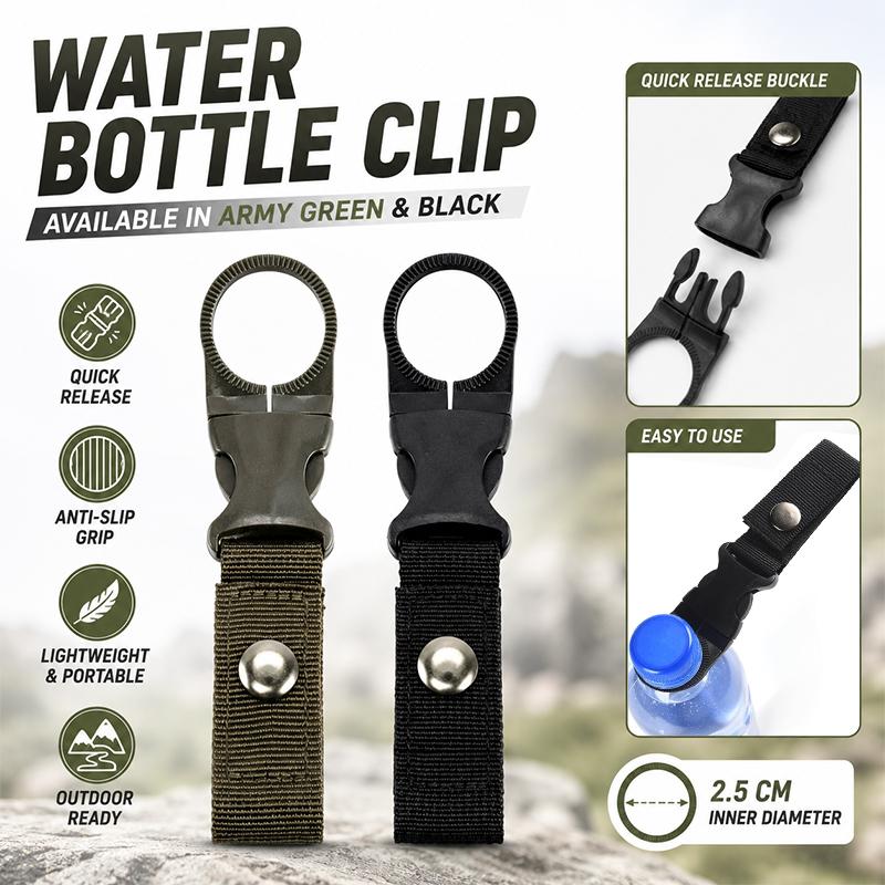 Kẹp dây đeo bình nước ngoài trời đa chức năng, móc khóa carabiner, kẹp giữ bình…