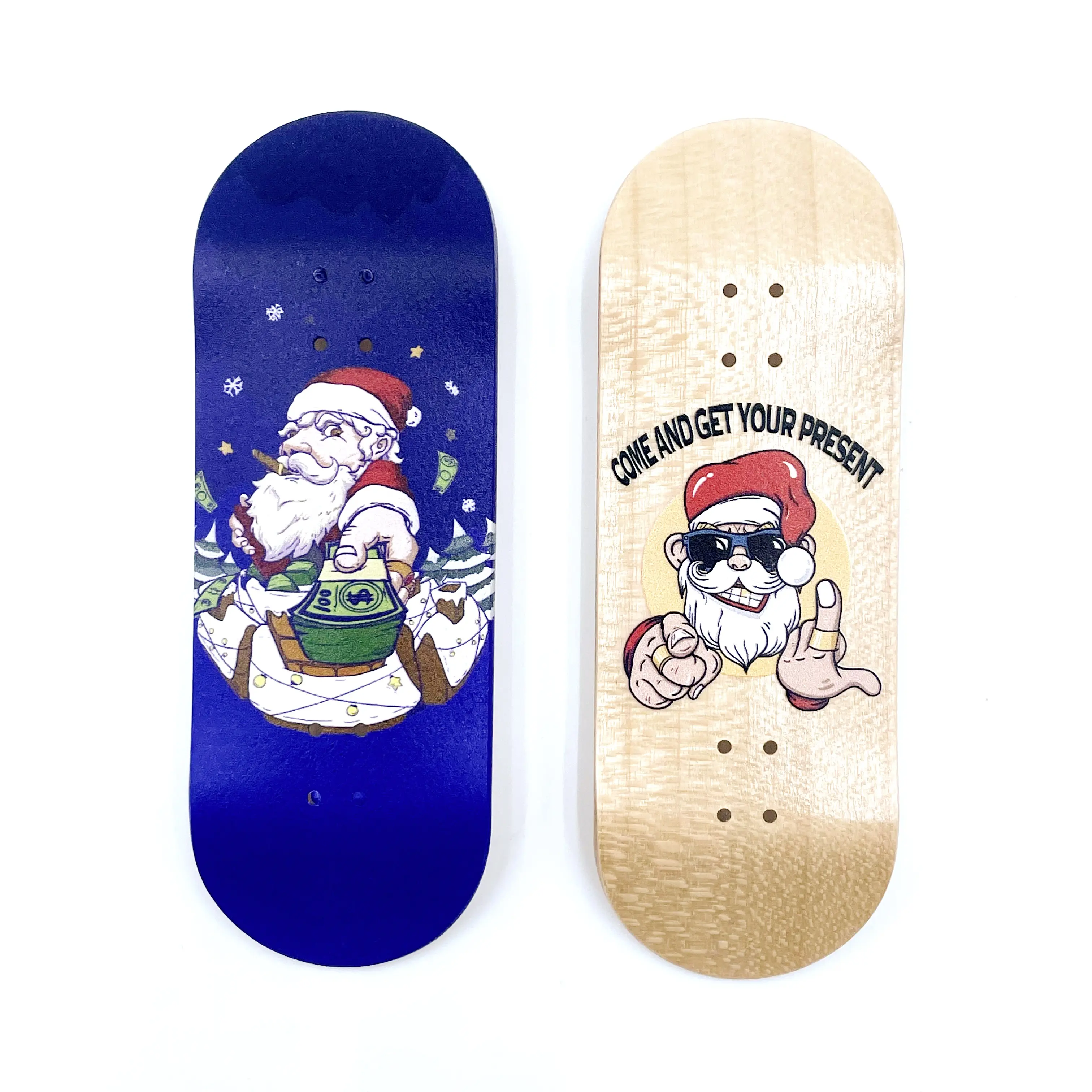 34mm Christmas Fingerboard Deck Low Kick Shallow Concave