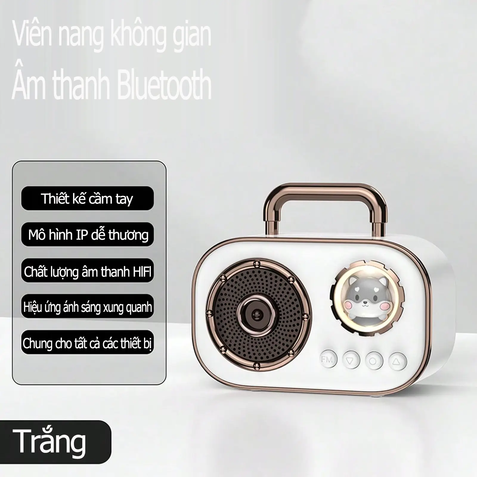 Loa Bluetooth Không Dây, Phong Cách Cổ Điển, Cầm Tay Nhỏ, Hỗ Trợ Thẻ TF Và Đĩa U, Có Thể Tương Thích Với Iphone, Ipad, Android, Máy Tính Bảng, Máy Tính Xách Tay Và Máy Tính Để Bàn Củ Loa Nghe Nhạc