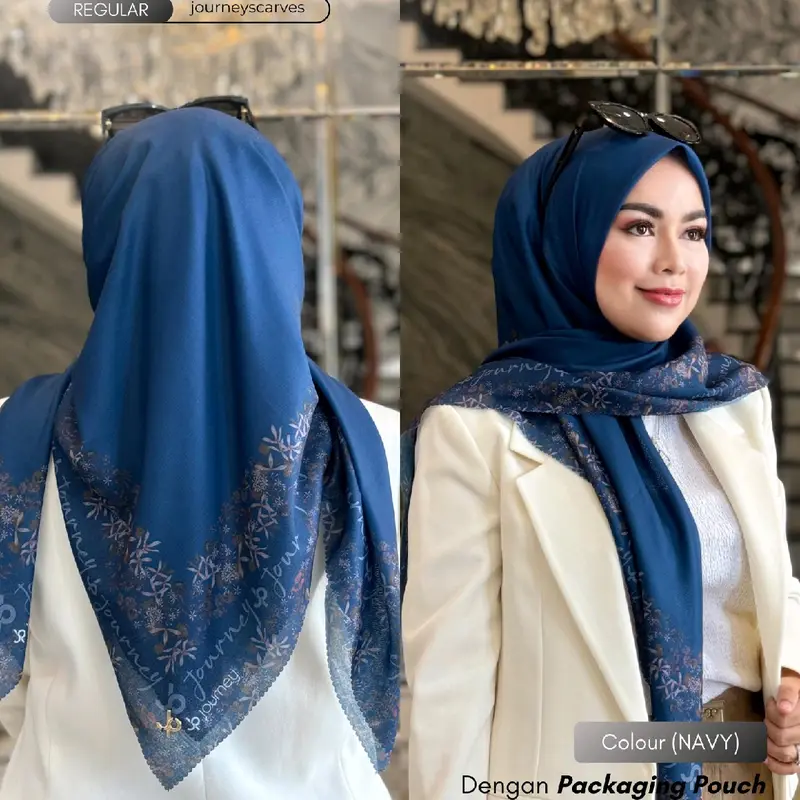 Journey scarves Vanila series Hijab voal ultrafine segiempat Cantik 7