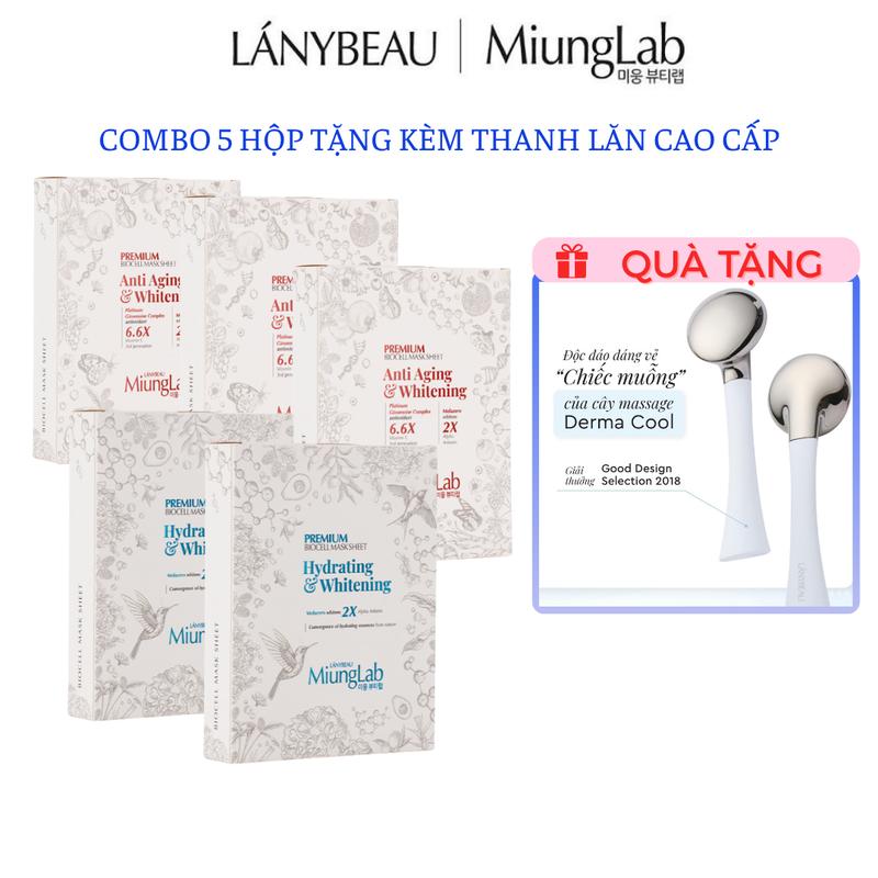   Combo 4 và 5 hộp TẶNG QUÀ cao cấp  Mặt Nạ Dừa Sinh Học Dưỡng Da Cao Cấp Miung Lab  1 Hộp 8 miếng  