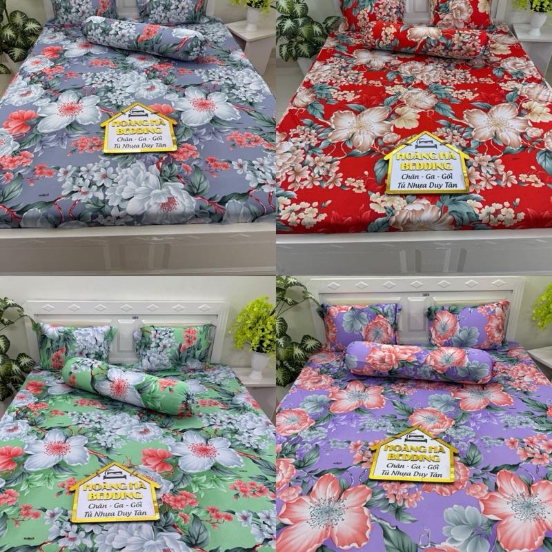 bộ ga thun lạnh hàn quốc HOA LÁ XÀNH, SỌC KẺ 4 món không chăn, có 1m6  và m8