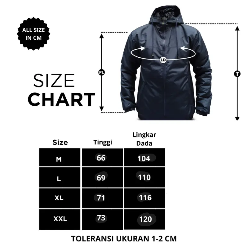 Jaket Parasut Tebal Custom Sablon DTF Bebas Custom Polos Bisa  Unisex Waterproof Logo Simple Keren 6