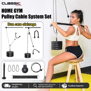 HOME GYM!Pulley Cable System Multifungsi untuk Latihan Full Body di Rumah - Bisa untuk Pull Down, Bisep & Trisep