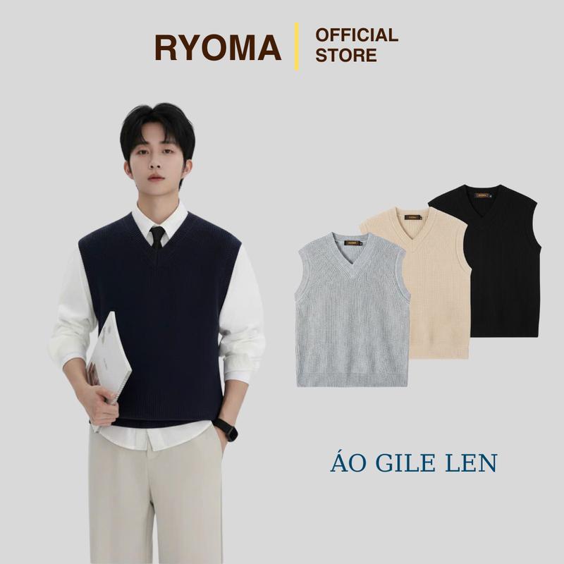 Áo Gile Len RYOMA, dáng rộng , phong cách hàn quốc, chất len lông cừu mềm mịn…