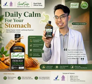 GerdSafe - Madu Lambung Gerd Maag Asam Lambung Anxiety Obat Herbal Kunyit Maag Kronis LPR Kembung Mual LPR || BPOM Bahan Honey Syrup Manis Honey