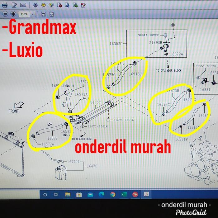 Selang Radiator Grandmax-Luxio 1Set Original - Shop | Tokopedia