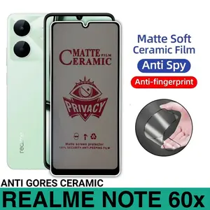 Anti Gores Untuk Realme Note 60x Ceramic Matte Privacy Anti Spy Screen Guard