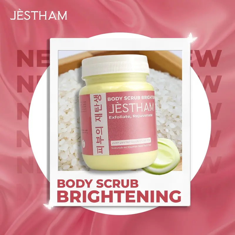 Jestham New Body Scrub Brightening - Mencerahkan Pencerah Tubuh - Lulur 4