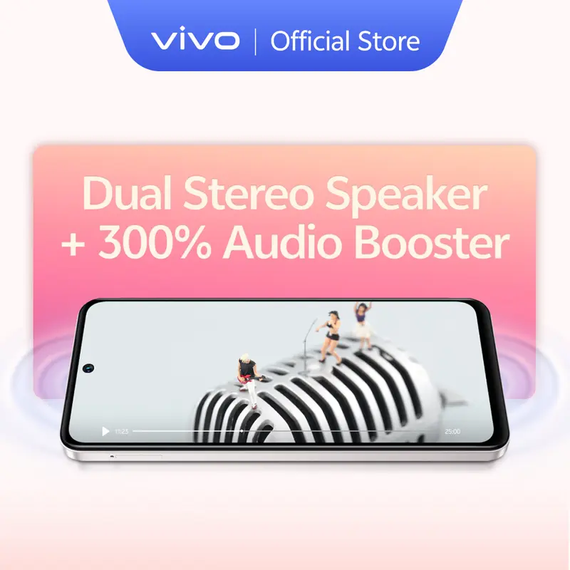 vivo Y19s Pro - 6000mAh + 44W FlashCharge, Tahan Banting Ekstrem, Tahan Hujan IP64, Dual Stereo Speaker, 50MP Kamera Utama, AI Erase 2.0