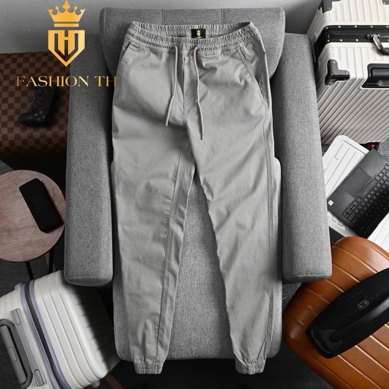 Quần jogger kaki THFashion FREESHIP Quần jogger kaki chất co giãn nhẹ dày mềm màu đen xám đậm xám chì size 28 29 30 31 32 33 34 35 36 Tập Gym Nam