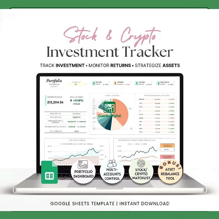 Jual Template Tracker Investasi Saham dan Crypto untuk Google Sheets ...