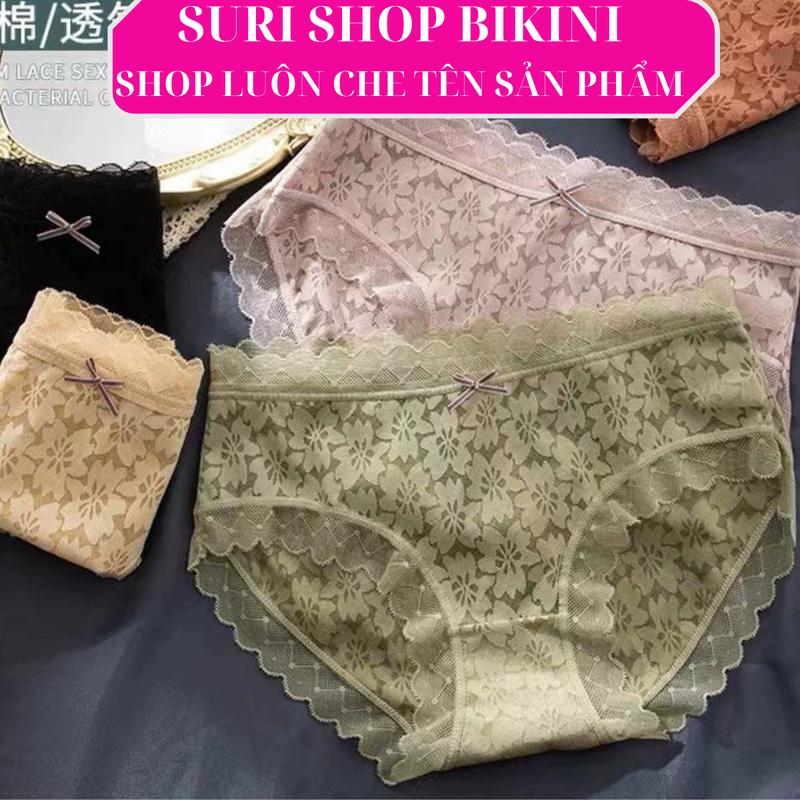  Sét 10  or 5   Quần Lót Nữ Ren Cao Cấp Chất Mịn Đẹp Họa Tiết Hoa Mai Không Gây Dặm Ngứa - Đáy Lót Cotton  - Giặt Máy Thoải Mái 