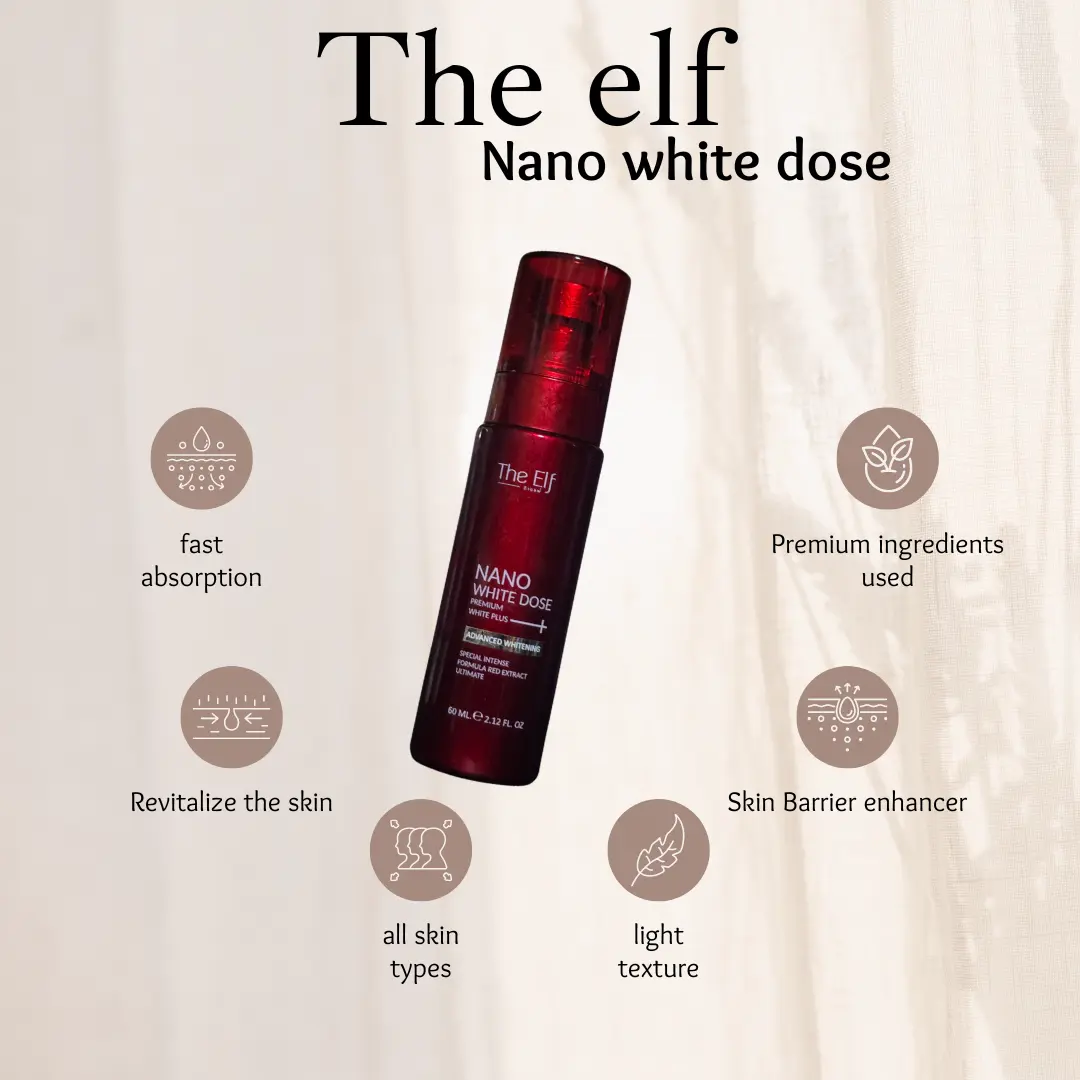 The Elf NANO WHITE DOSE PREMIUM WHITE PLUS ADVANCED WHITENING Body Care Lotion Cream Pack Comfort Skin Care Lightening Cosmetic Skin Repair Moisturize