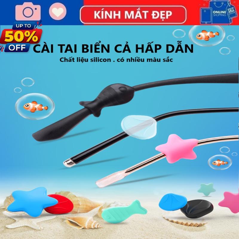  Bộ gài đệm tai mắt kính silicon giữ kính chống rơi khi hoạt động mạnh - Kính mát vuông chống UV400 thời trang nam nữ - Voi Cao Su 