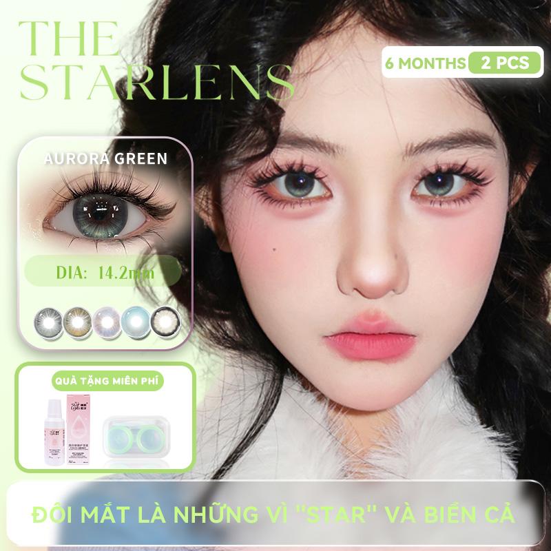  Kính áp tròng Starlens 1 cặp Mắt mềm Thích hợp để đeo khi trang điểm Đường kính 14,2mm Có thể sử dụng trong 6 tháng 