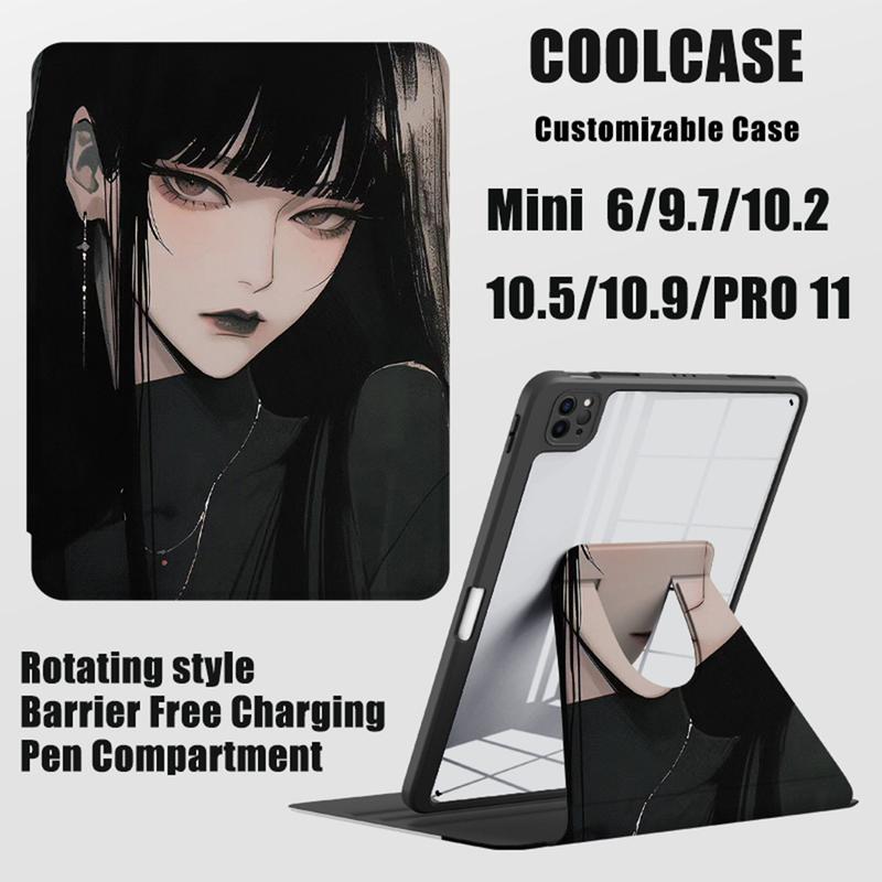 Coolcase-Vỏ xoay 360 độ cho iPad Air 5, 4, 3 / Pro, 11, 10,5 / 10,2, 9,7 inch, Vỏ mini Gen 6, 10, 9, 8, 7, 6, 5, thế hệ CL X232 0