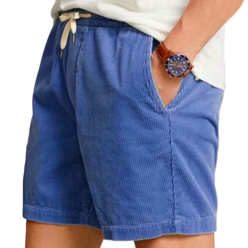 PROMO 100 DAPAT 3 CELANA PENDEK CORDUROY POLOS DEWASA UNISEX Biru Hitam Merah Shorts Pendek Jeans Melar Karet Panjang Cowok Pria Wanita Casual Muda Santai 5