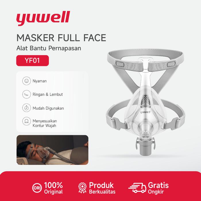 Gambar Yuwell YF-01 Full Face CPAP Mask - Masker Pernapasan Sleep Apnea - YF-01 Size S dari Yuwell ID Kota Administrasi Jakarta Timur 5 Tokopedia