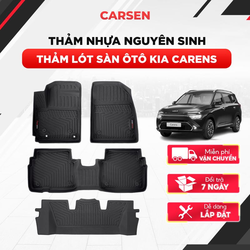 Thảm Lót Sàn Ô Tô KIA CARENS (2023 - 2025+) Đúc Nhựa Nguyên Khối TPE Không Mùi, Chống Bụi Bẩn, Không Ngấm Nước - CARSEN VIET NAM