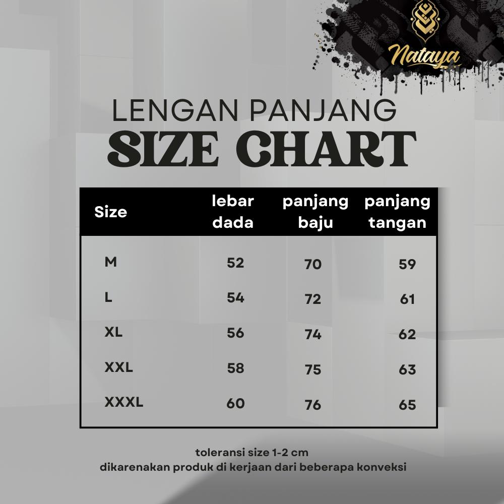 Nataya Kemeja Koko Pria Lengan Panjang Motif Nafhan Bahan Katun Toyobo Premium