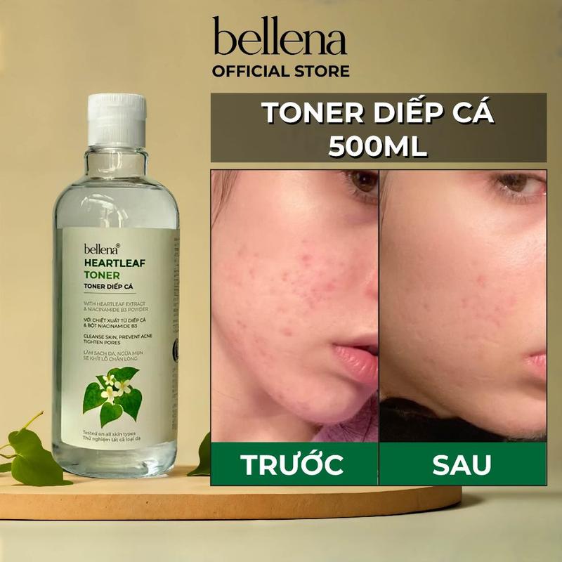 Kiểu dáng trẻ trung Toner diếp cá cho da dầu mụn nước hoa hồng diếp cá Bellena…