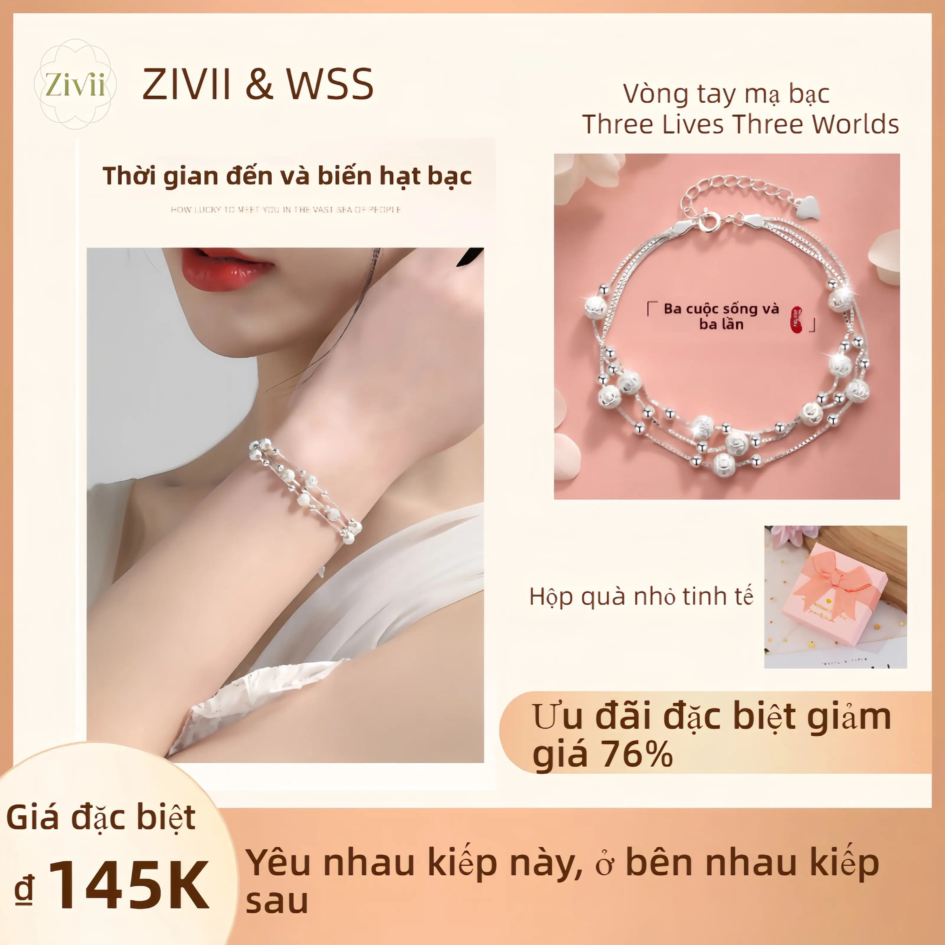 Vòng Tay Sansheng Sanshi, Thiết Kế Đơn Giản Và Cao Cấp, Thích Hợp Cho Bé Gái, Hạt Tròn Chạm Khắc, Thiết Kế Tiên Tiến Độc Đáo Giá Cả Phải Chăng, Lý Tưởng Làm Quà Tặng Cho Bạn Gái