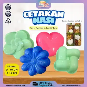 [Isi 4 PCS] Cetakan Nasi Plastik 10 cm / Cetakan Puding Bento Kue Bolu Twister / Cetakan Jeli Agar / Puding Ulir Spiral Viral / Cetakan Puding Bolu Sultan