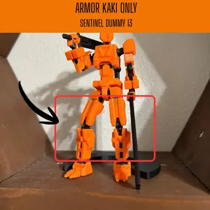Armor Kaki Sentinel 13 (Kaki Only) – Aksesori Dummy 13 | 3D Print Detail