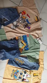 Product Review of Unikidz 05 | 3 Setelan Anak Laki-Laki dari Bahan Cotton Combed dengan Motif dan Warna Acak - Fashion, Baju from a**i 1