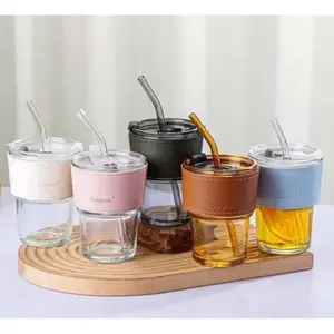 BOTOL MINUM KACA AESTHETIC GORGOUS 400 + box