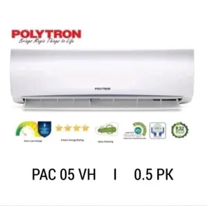 POLYTRON PAC 05 VH 1 0.5 PK - AC Dinding dengan Eco Mode, Auto Cleaning, & S2 Energy Rating Tinggi.