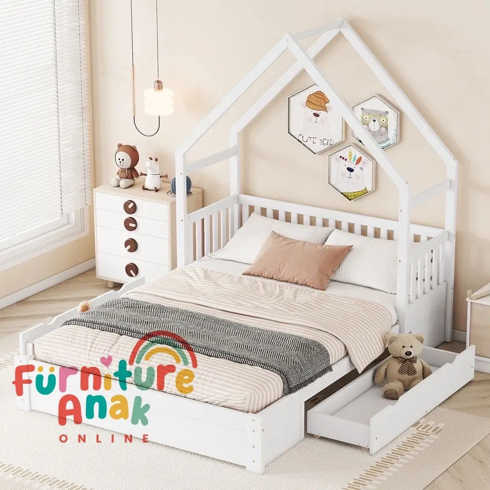 Tempat tidur sorong rumah Furniture