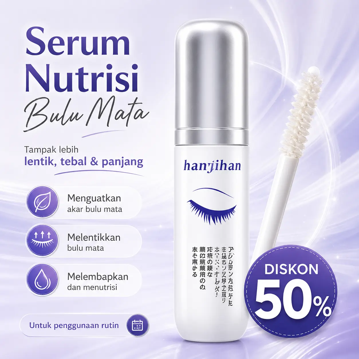 Larutan Nutrisi Bulu Mata Polygonum polygonum / Kuat, Keriting, Tebal, Panjang / Sertifikasi BPOM