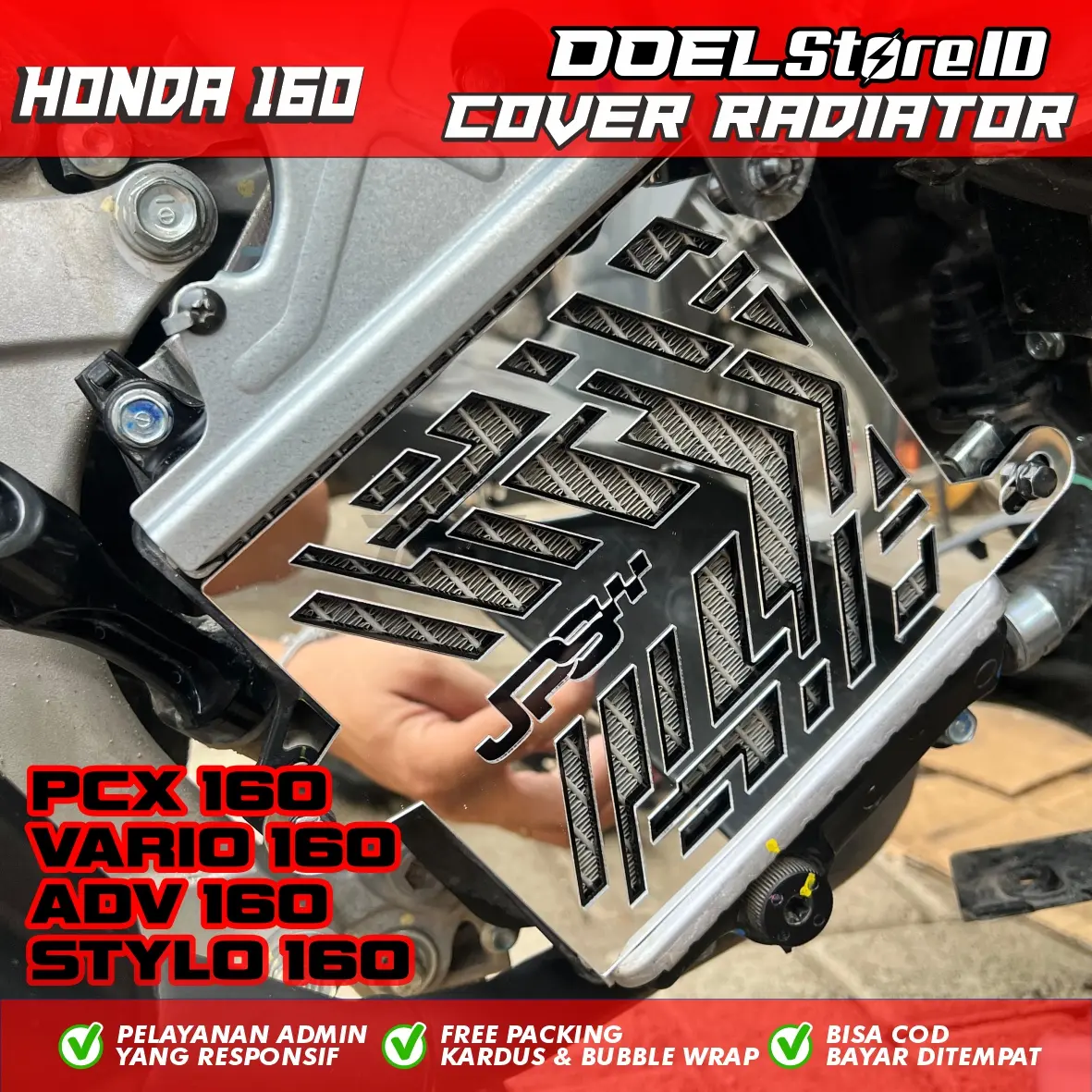 Cover Radiator Honda VARIO PCX ADV STYLO Tutup Radiator Honda 125/150/160 Aksesoris Doel 03
