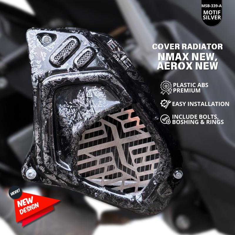 Cover Radiator Yamaha Nmax new,  Aerox new,  Nmax NEO , Lexi 155  Penutup Radiator Exie Art 1