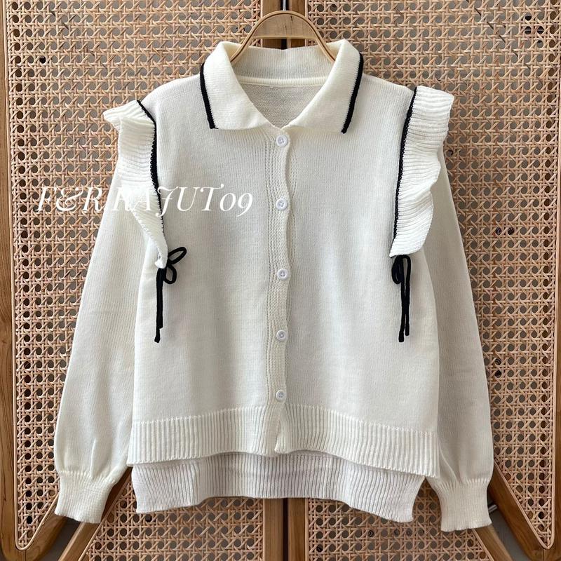Product Introduction of Alidah Cardigan Rajut Kancing Motif Tali Wanita Lengan Panjang Kekinian 1