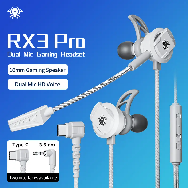 PLEXTONE RX3 Pro Esports game earphones, in ear phone with microphone, earplugs, wired peace, elite chicken eating