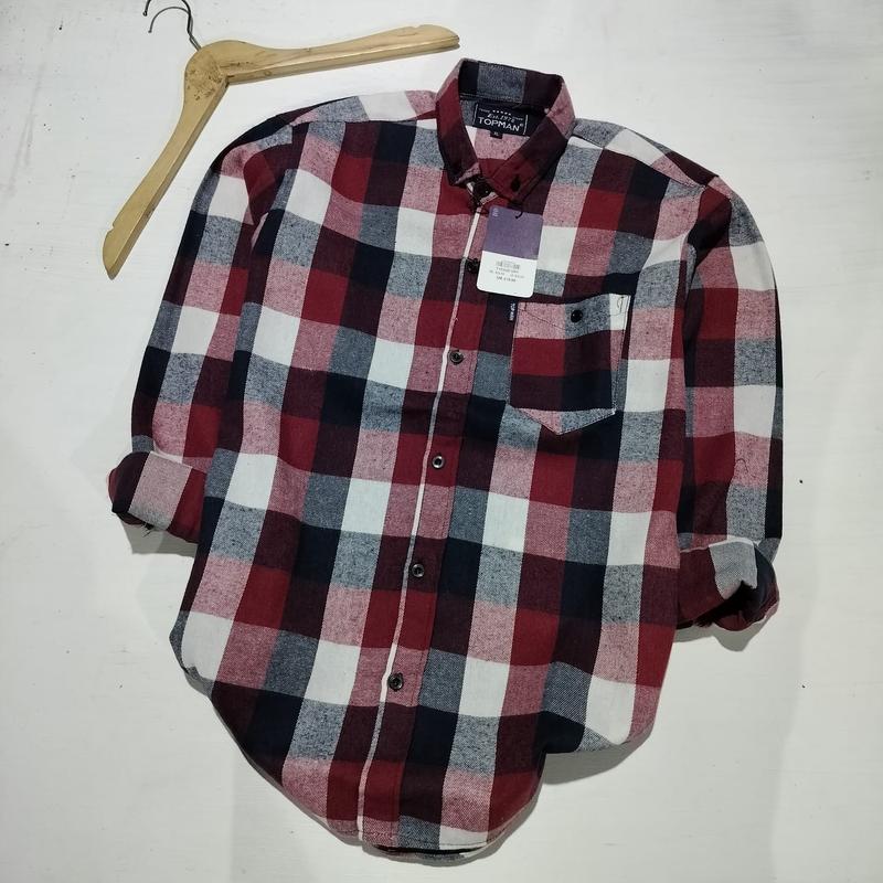 KEMEJA WARNA CREAM CATUR KEMEJA FLANEL PRIA LENGAN PANJANG PREMIUM QUALITY Kain Lembut Kotak Distro Casual Motif Nyaman Semi Surfing 7