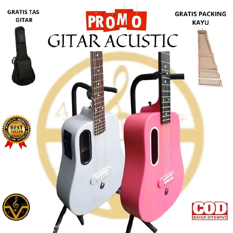 Gitar Akustik Lava Me 3/4 Gratis Tas Pick Dan kunci L 0