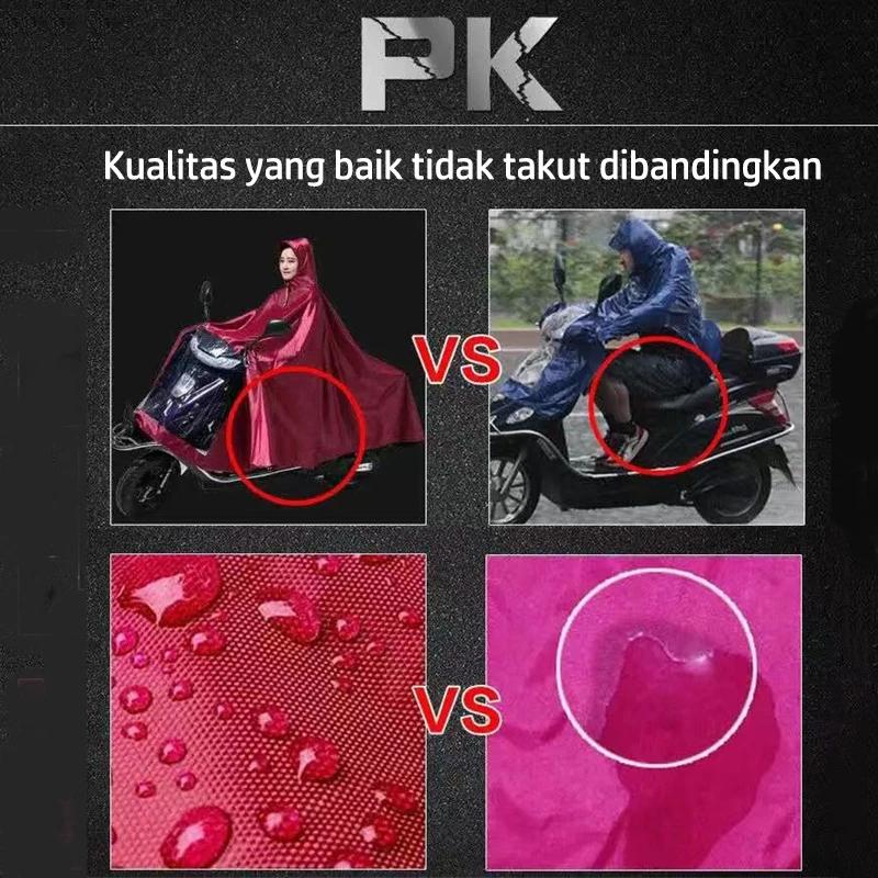 JAS HUJAN MOTOR 2 KEPALA FULL BODY MOTOR DOUBLE PONCO 2 KEPALA FULL COVER MOTOR RAINCOAT 2-in-1 COAT 7