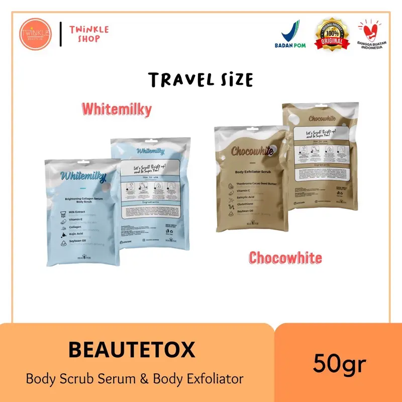 SCRUB JASMINE, WHITEMILKY & CHOCOWHITE BY BEAUTETOX 2