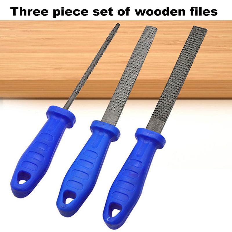 3PCs Files for Wooden /Metal Flat, Round, Half-round 6 Inch Wood Rasp File Carpentry Woodworking Sharpening 8