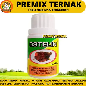OSTELIN 50 KAPSUL Obat Vitamin Lumpuh Ayam Unggas Bebek Burung